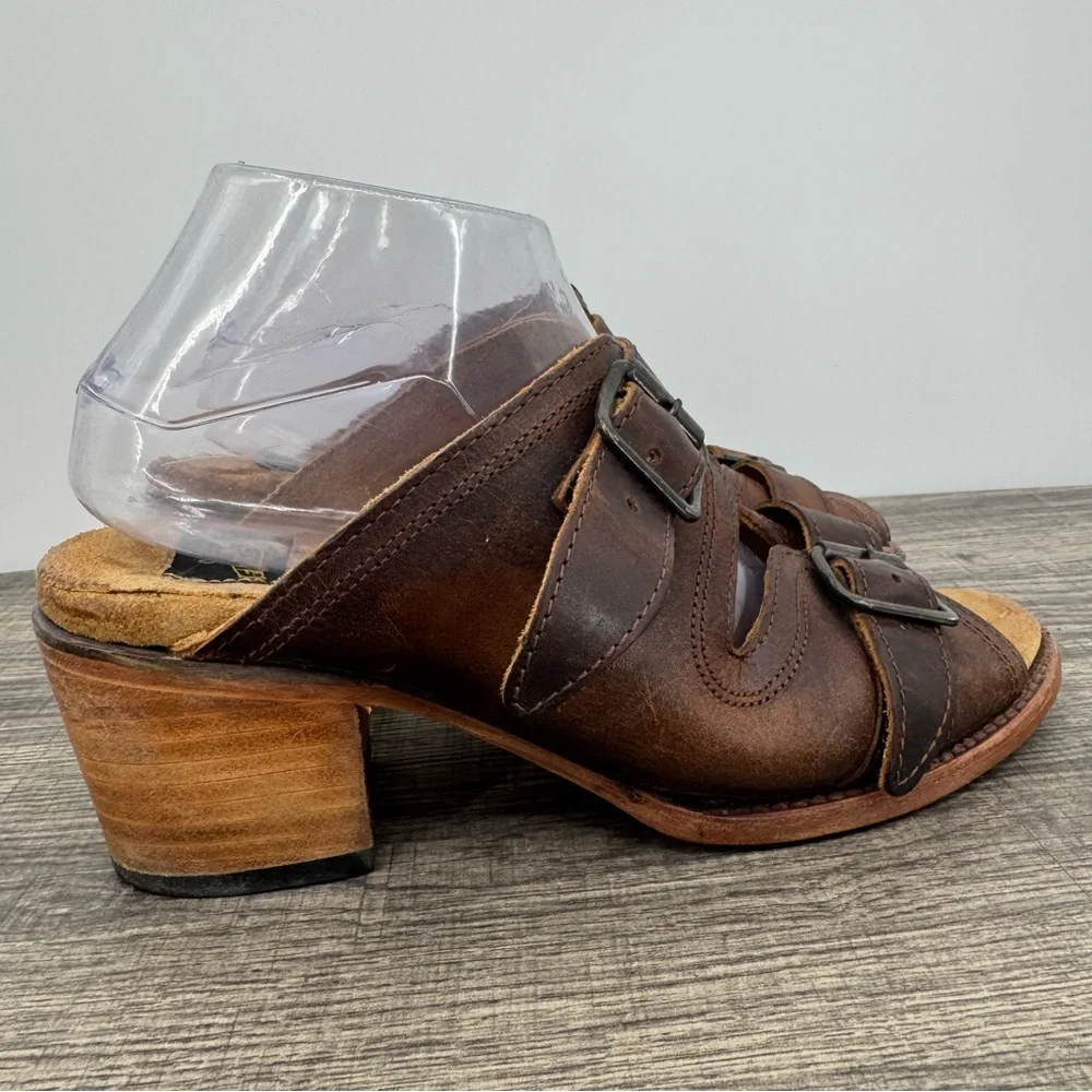 Freebird by Steven Women Leather Caprice Boho Adjustable Straps Block Heel - Picture 6 of 15